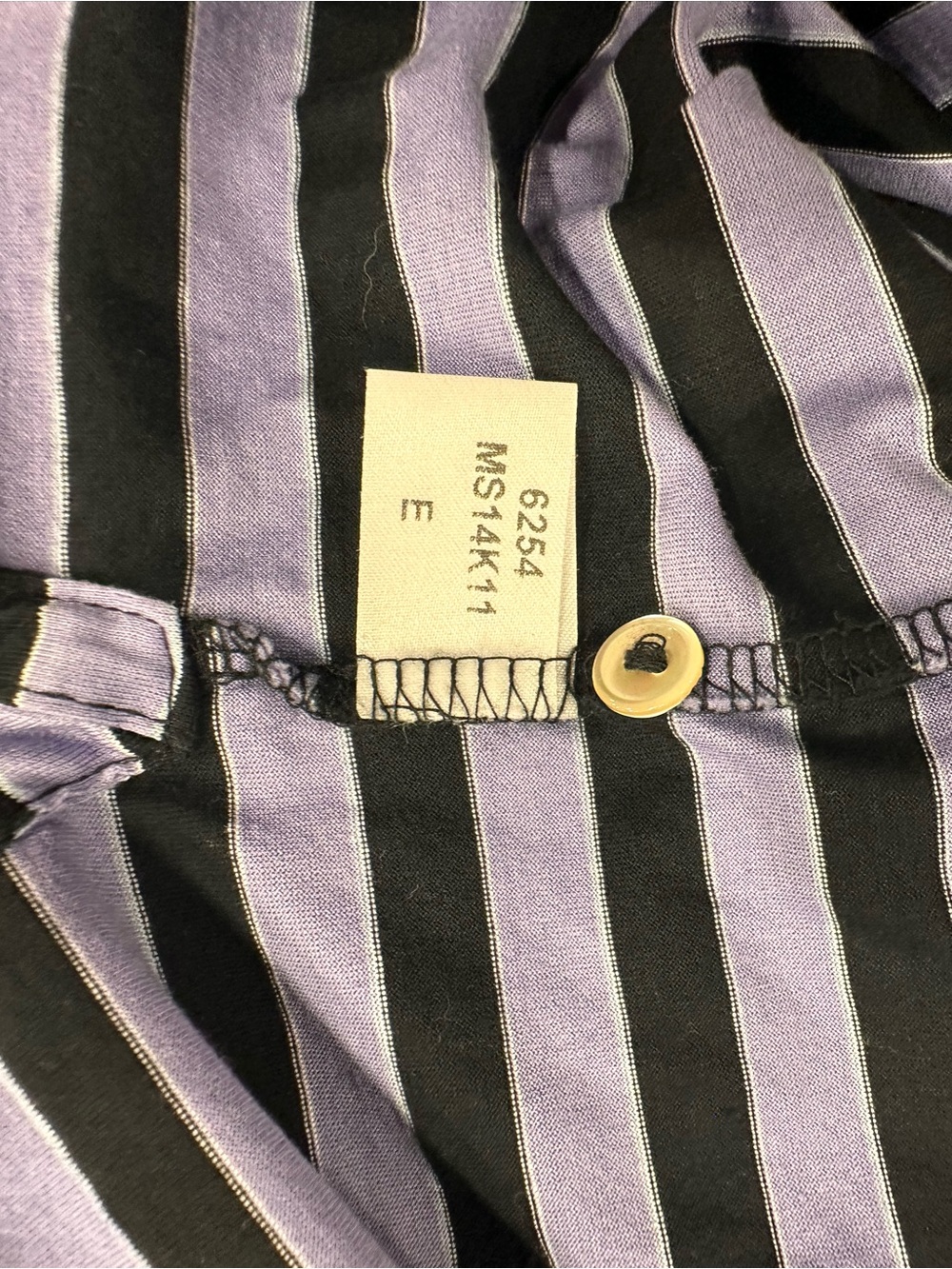 Peter Millar Striped Polo Shirt - Black & Lavender. Size M. - Picture 9 of 11